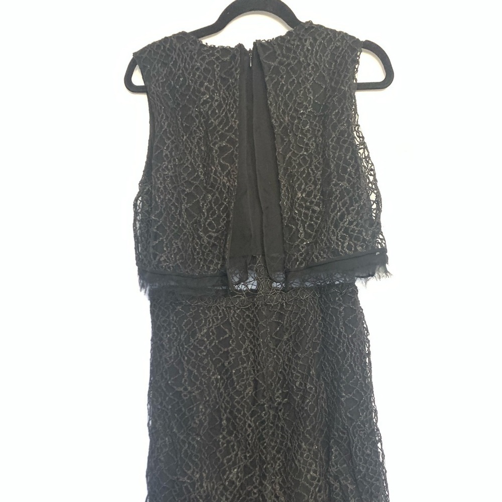 JONATHAN SIMKHAI LBD woman’s black Lace sheer Midi Dress size 8 occasion,wedding - Picture 6 of 8